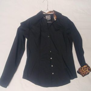 Black Express Button Up Shirt - XS